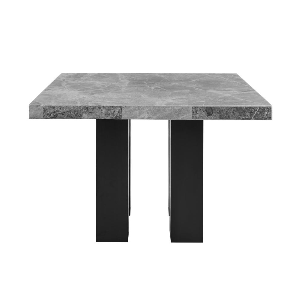 Camila Gray Square Marble Counter Height Table. Picture 3