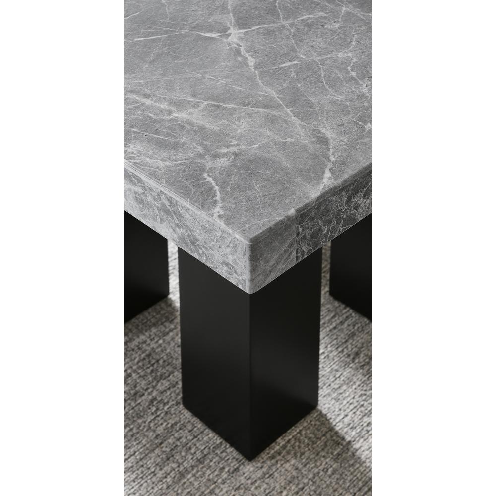 Camila Gray Square Marble Counter Height Table. Picture 5