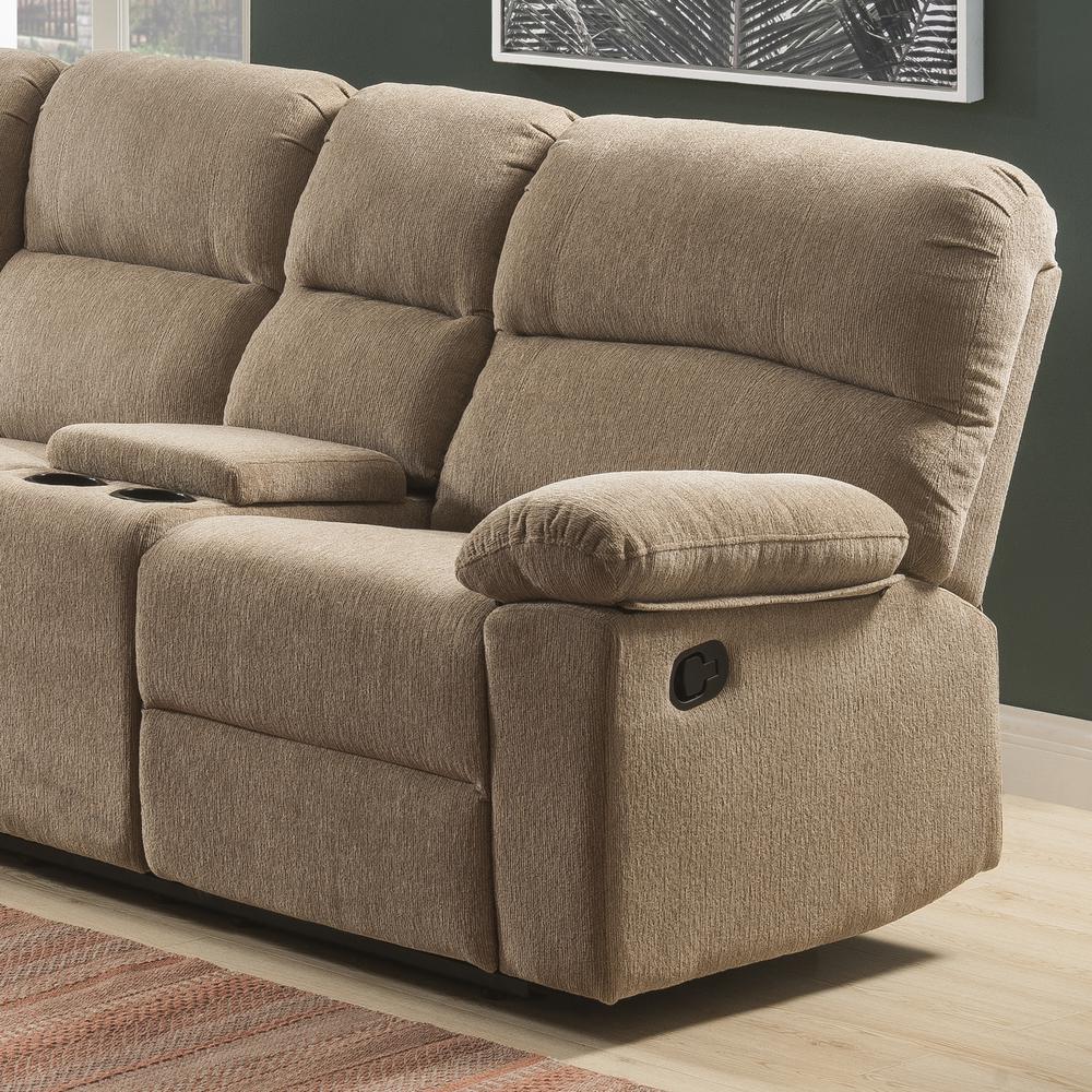 Conan 3PC Reclining Sectional - Latte. Picture 4