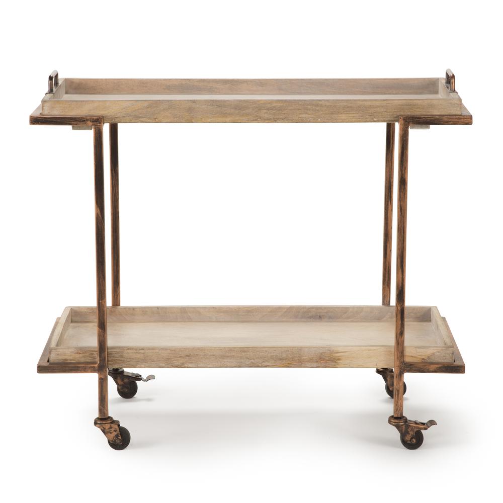 Serving Cart, Light distressed finish. Picture 3