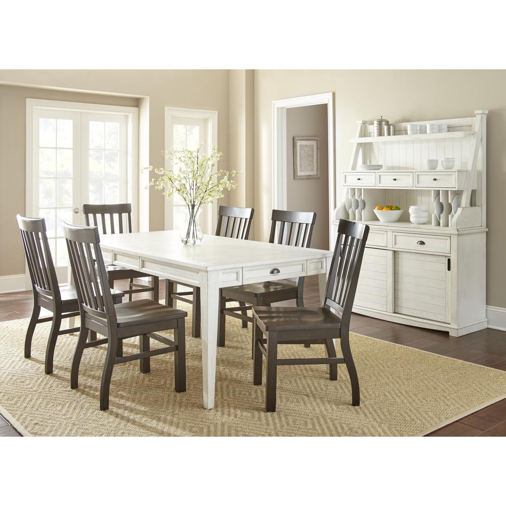 7 Pc Dining Set, Finished in Antique White with rub through - heavily distressed. Picture 2