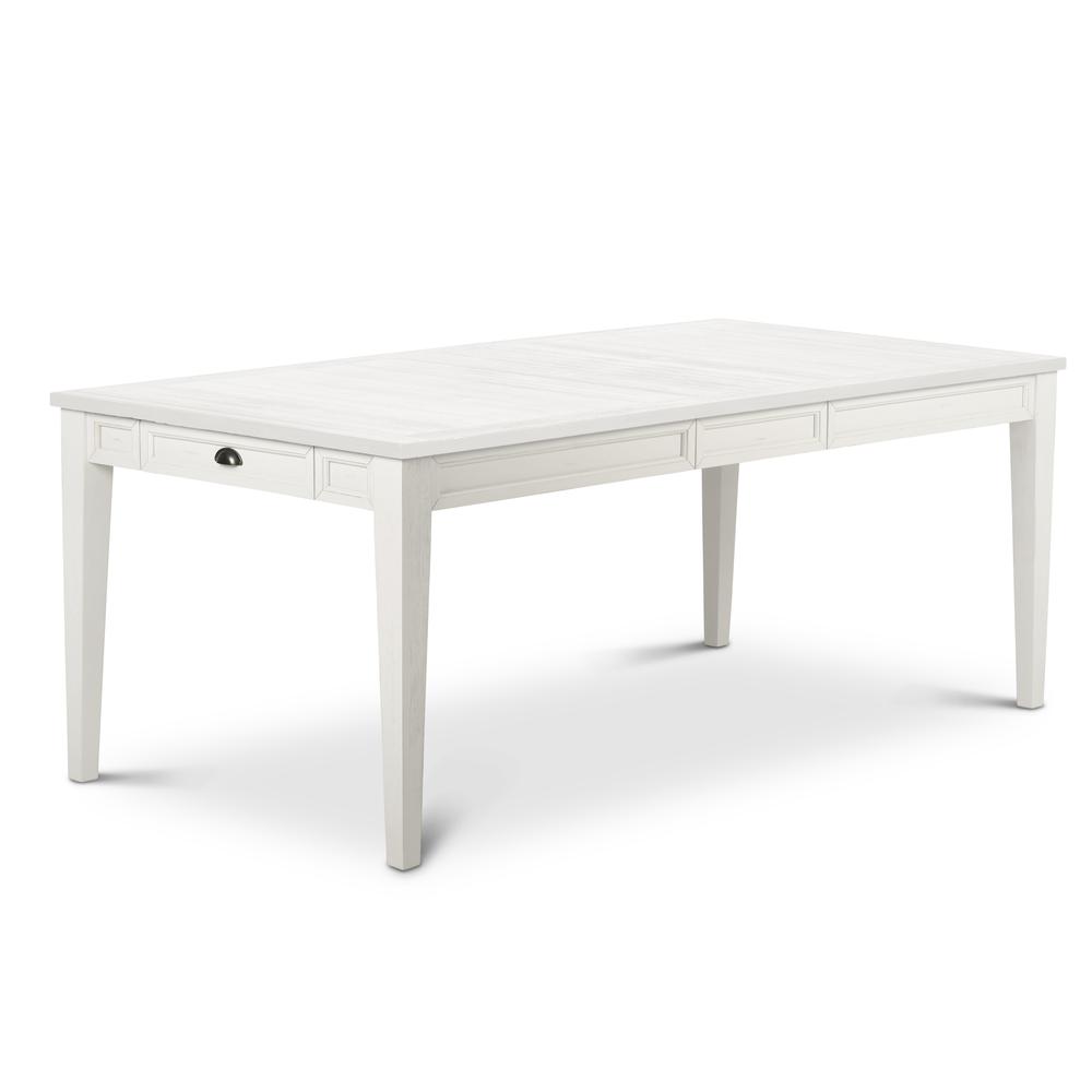 White Dining Table, Finished in Antique White with rub through - heavily distressed. Picture 1