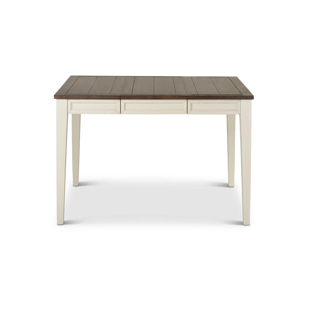 Counter Table Dark Oak/White, Distressed antique white base, dark oak top. Picture 2