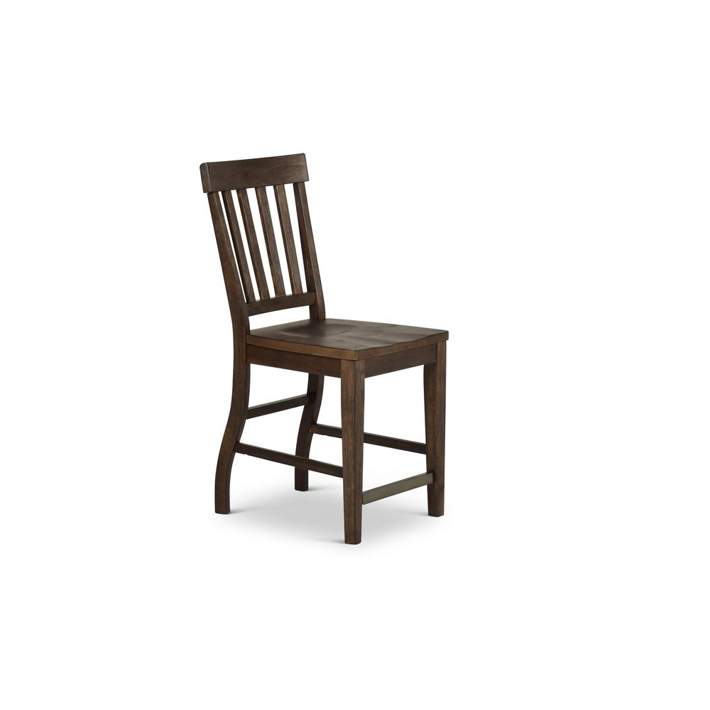 Counter Chair Dark Oak, Distressed Dark Oak finish. Picture 1