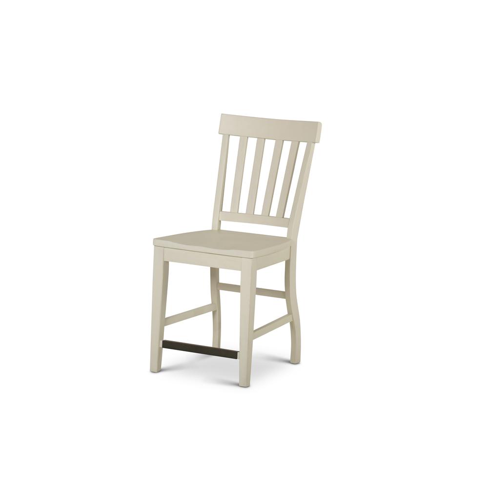 Counter Chair White, Distressed Antique White finish. Picture 1