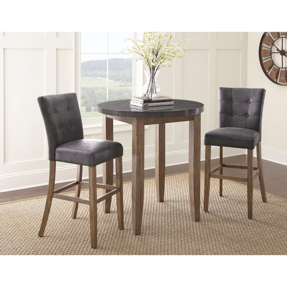 Debby Bar Chair Grey - Set of 2. Picture 2
