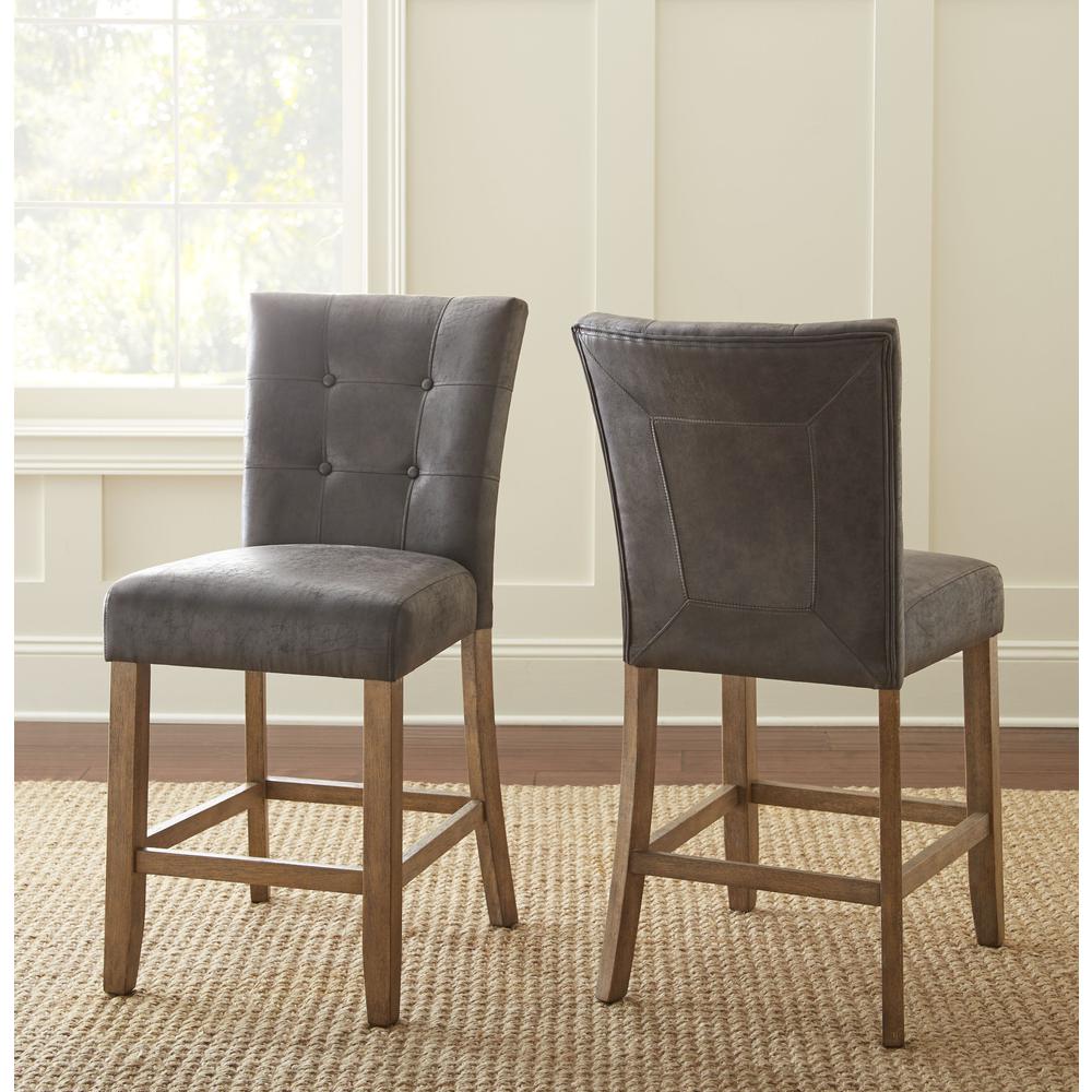 Debby Counter Chair Grey - Set of 2. The main picture.