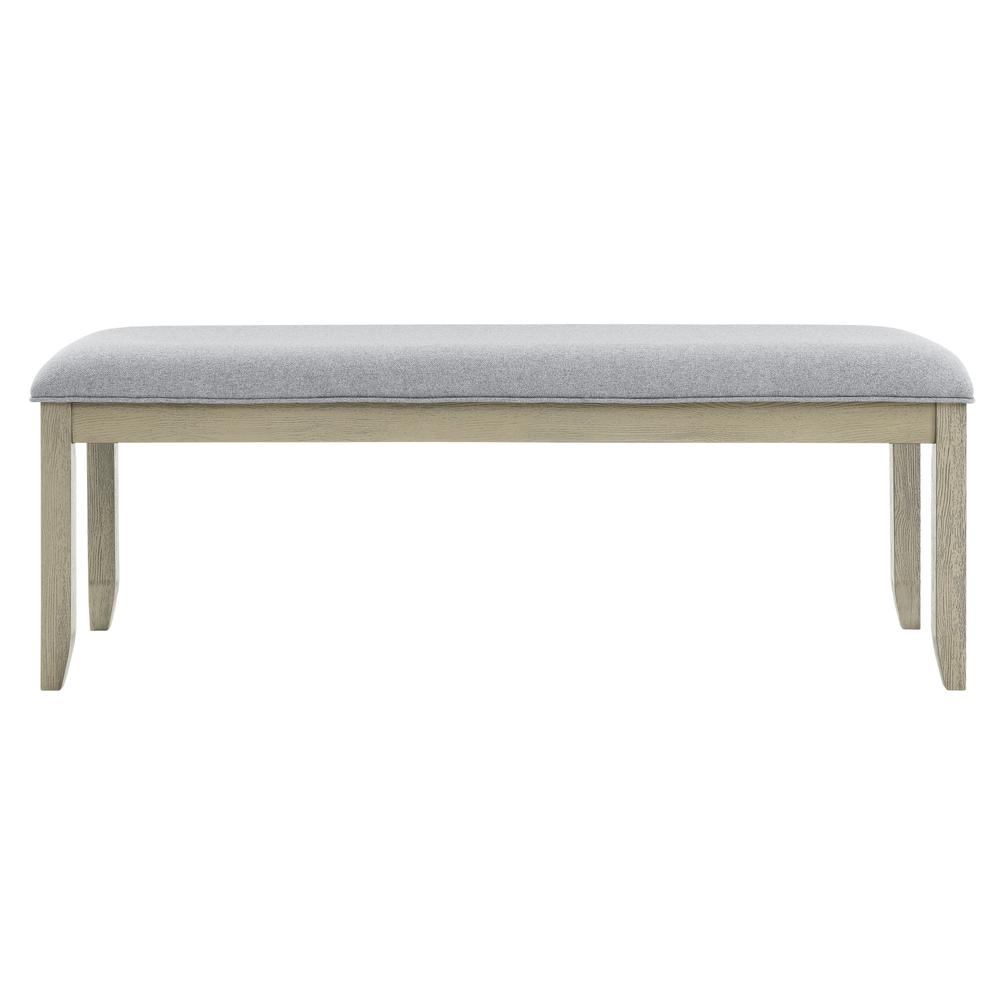 Carena Backless Dining Bench Gray. Picture 1