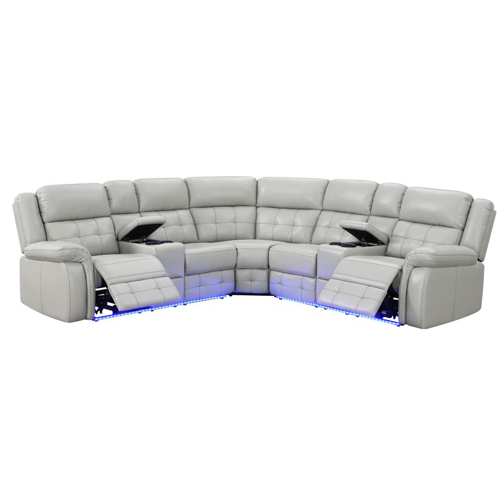 Durango Power Sectional - Light Gray. Picture 6