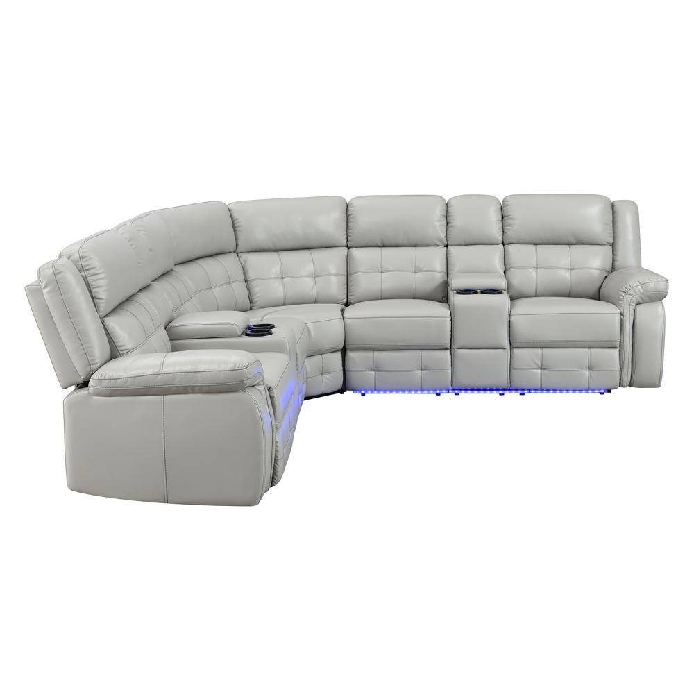 Durango Power Sectional - Light Gray. Picture 7
