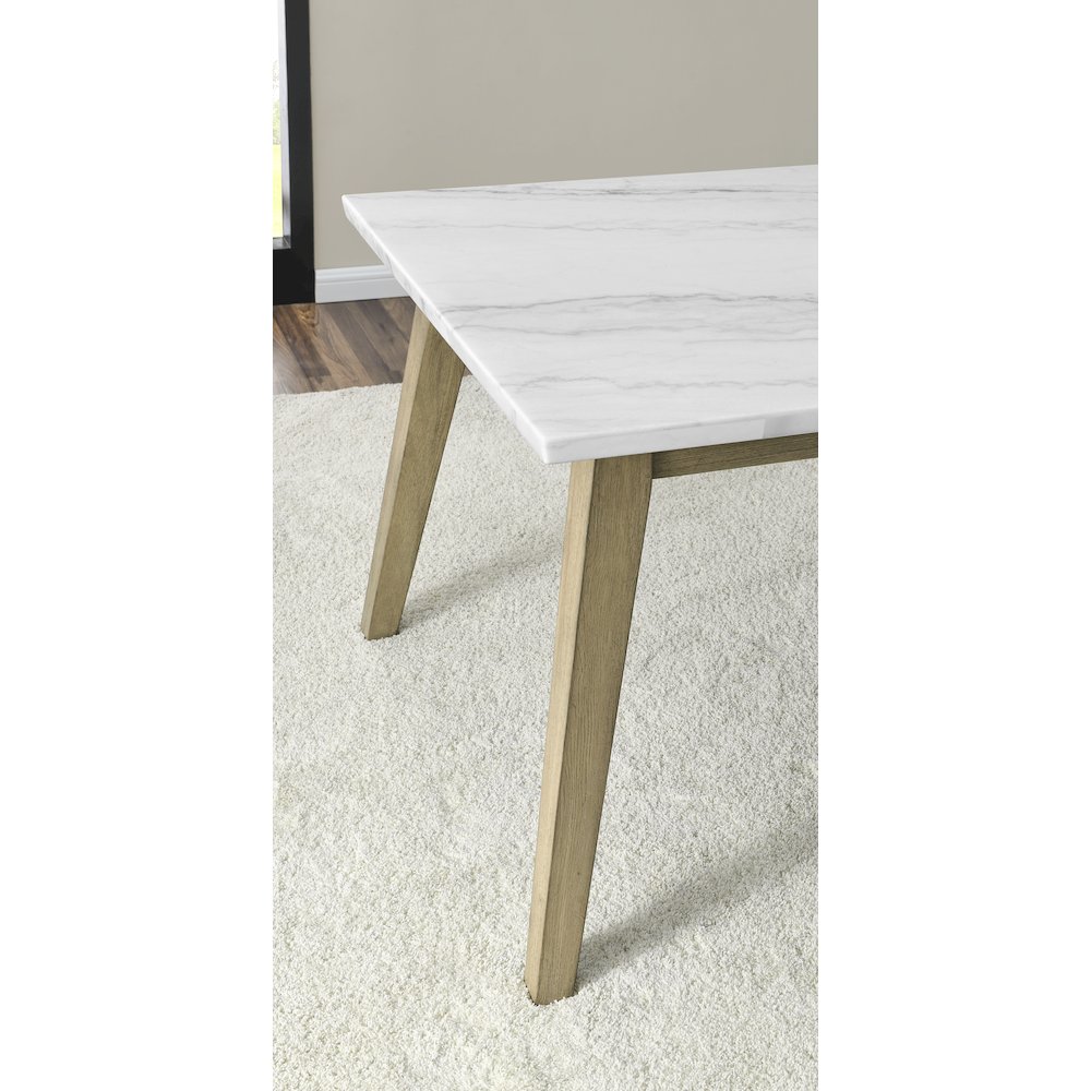 Vida White Marble Top Dining Table. Picture 7