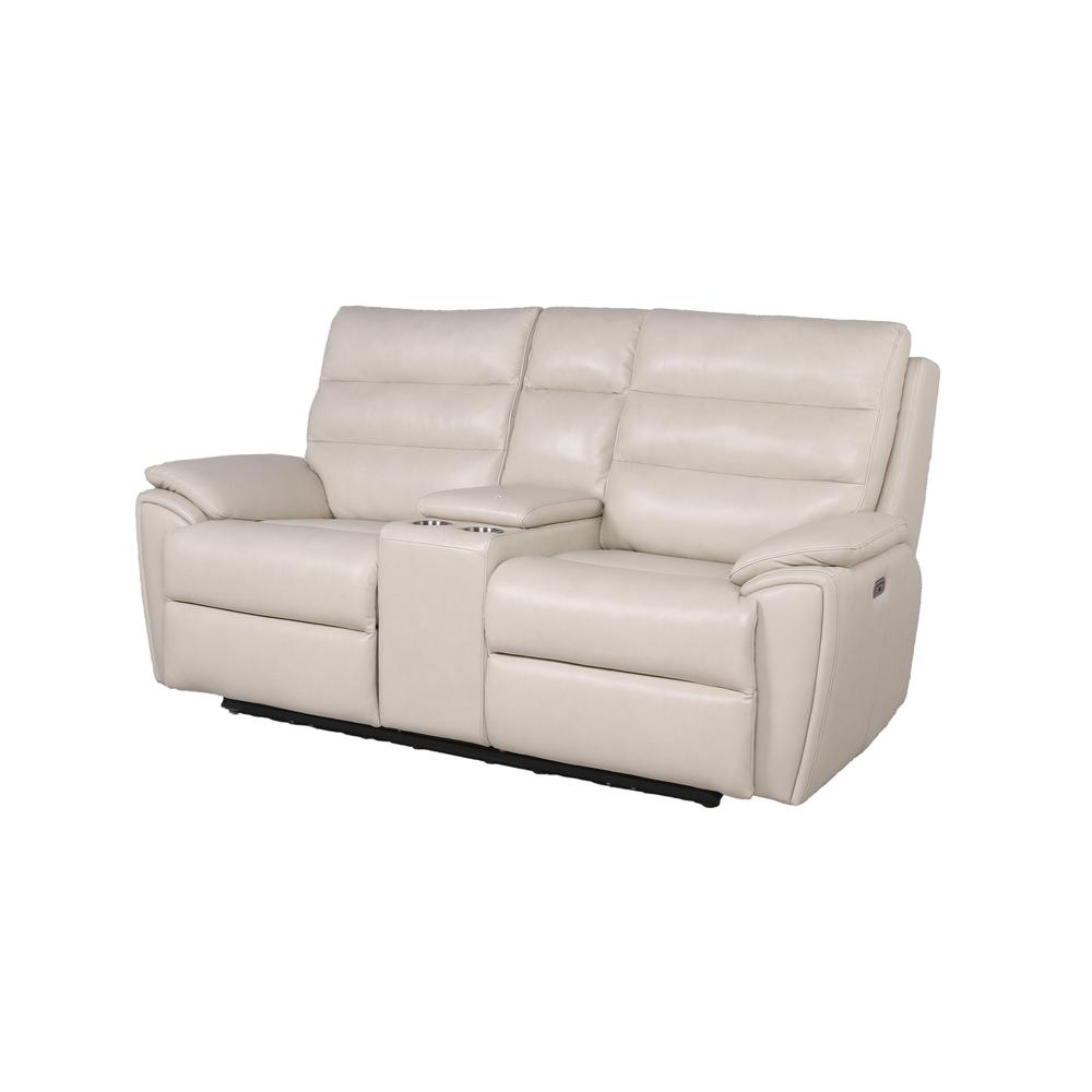 Power Console Loveseat - Ivory, Ivory. Picture 5