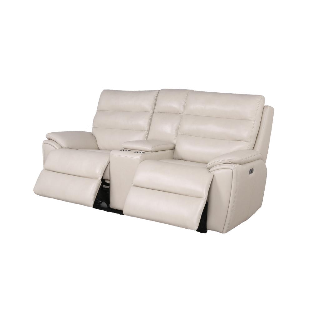 Duval Power Console Loveseat - Ivory. Picture 7