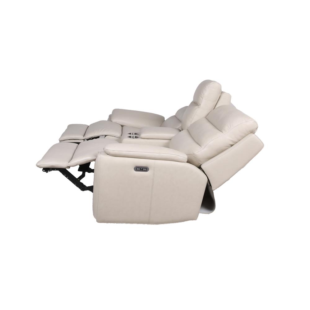 Power Console Loveseat - Ivory, Ivory. Picture 8
