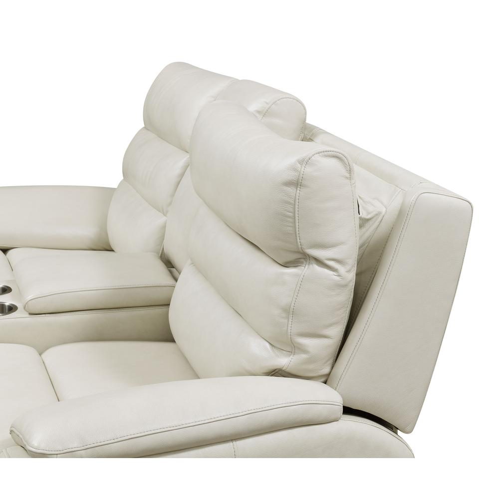 Duval Power Console Loveseat - Ivory. Picture 11