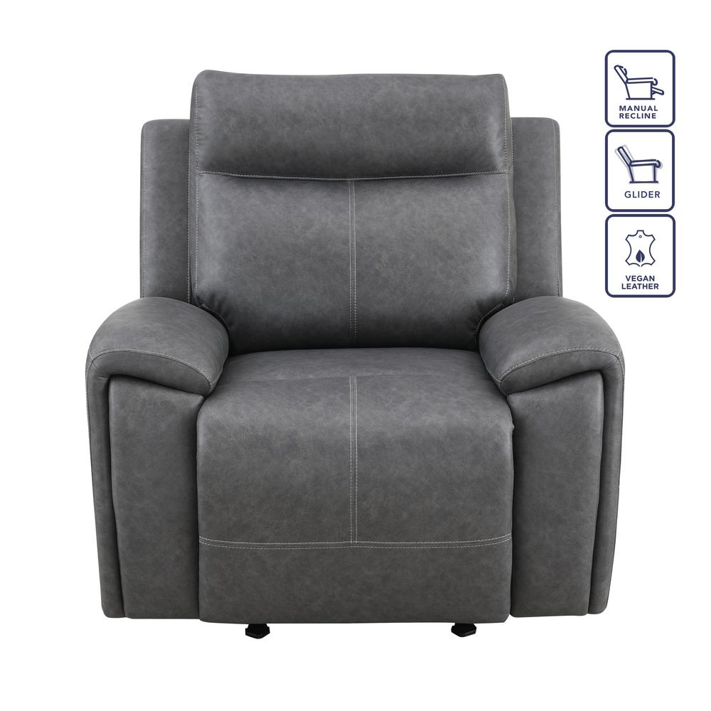 Gaston Manual Chair Grey w/ Glider. Picture 1