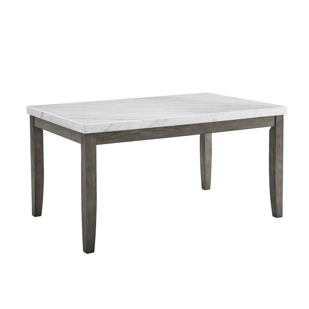 Emily White Marble Top Dining Table. Picture 2
