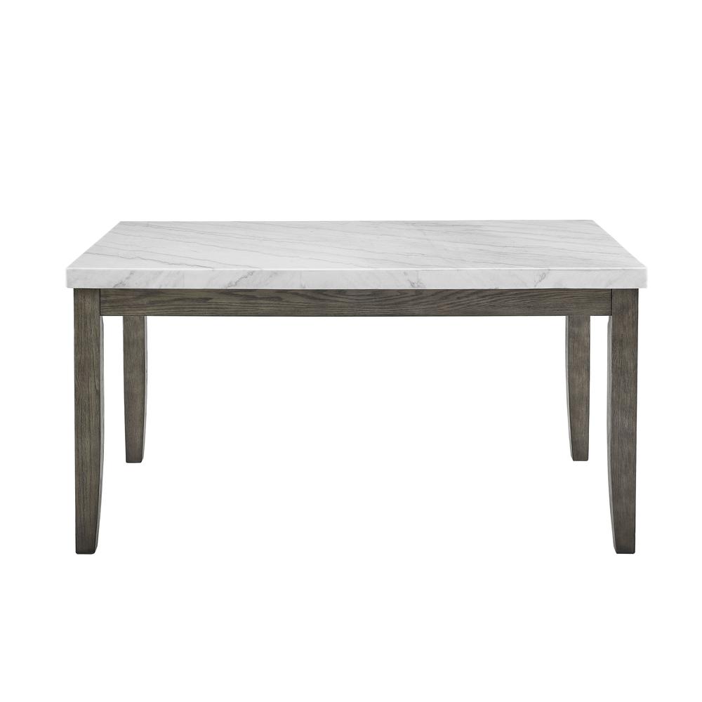 Emily White Marble Top Dining Table. Picture 3