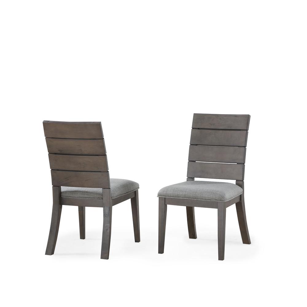 Elora Ladder Back Side Chair - Grey - set of 2. Picture 3