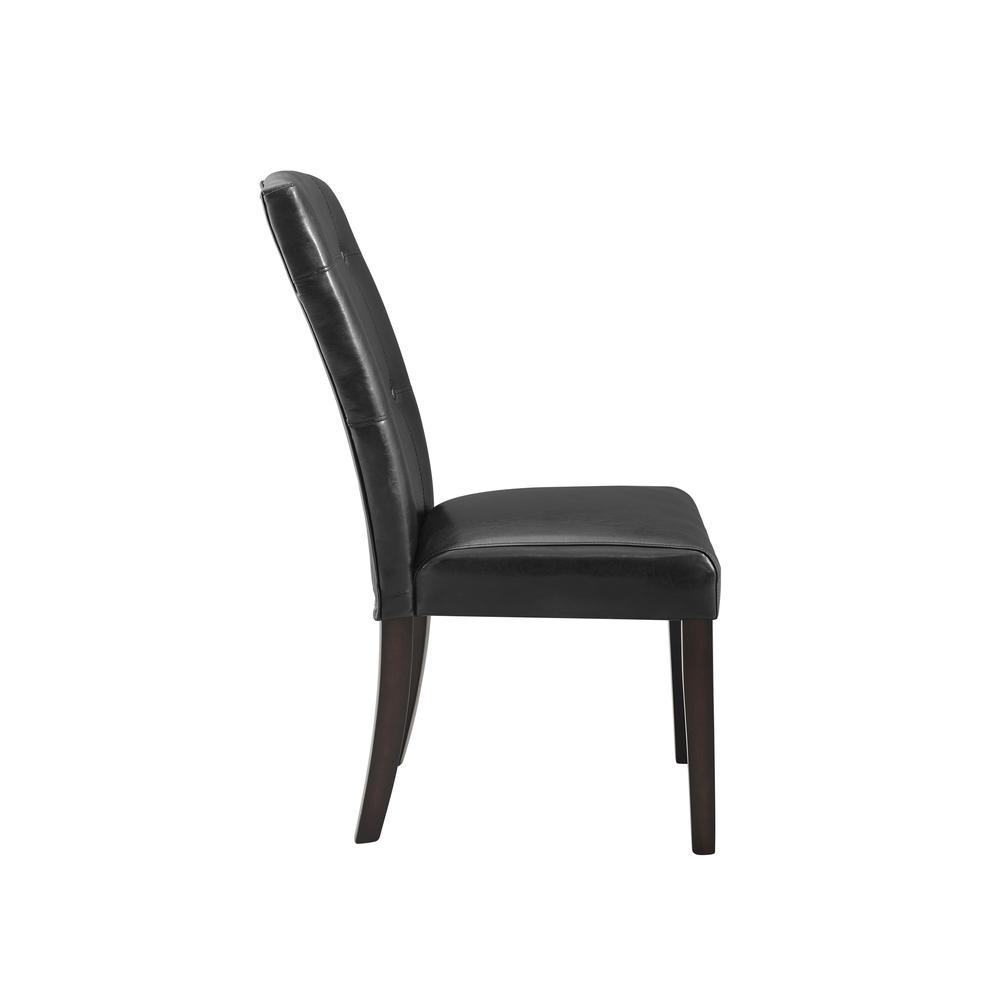 Side Chair - set of 2, Dark cherry/black. Picture 3