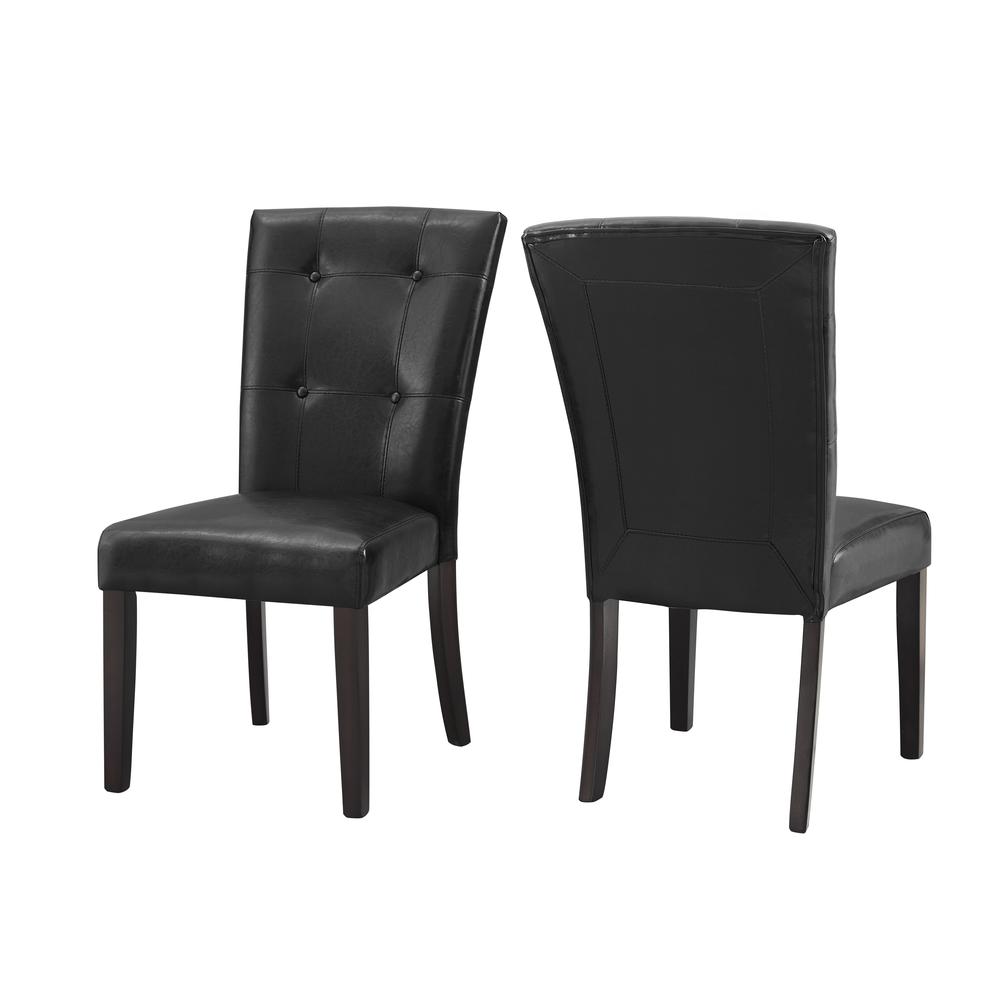 Side Chair - set of 2, Dark cherry/black. Picture 6