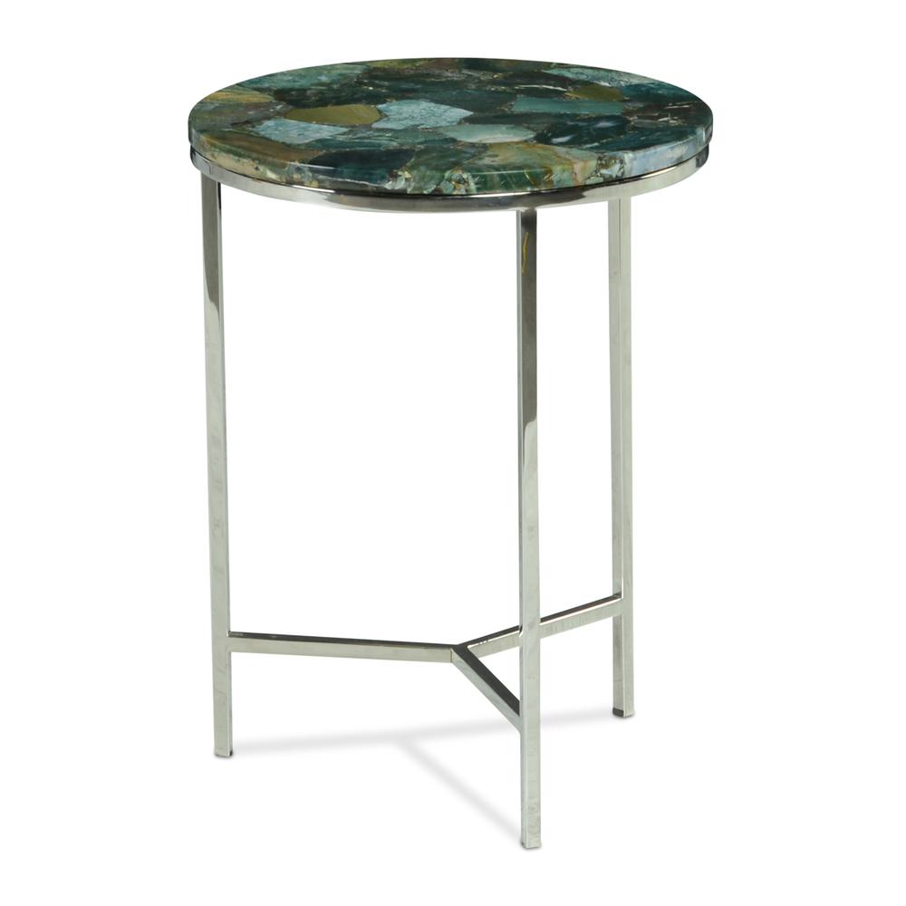 Foster Agate Top Round Chairside Table. Picture 3