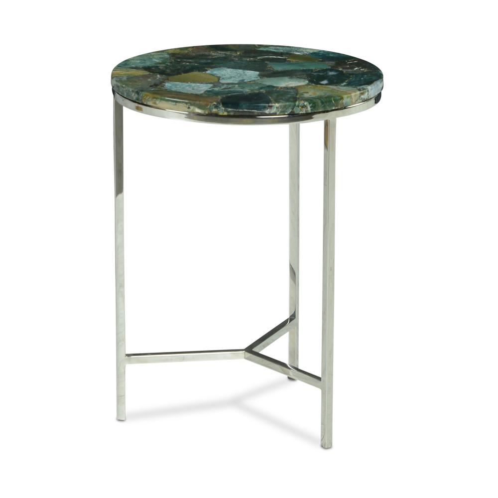 Foster Agate Top Round Chairside Table. Picture 4
