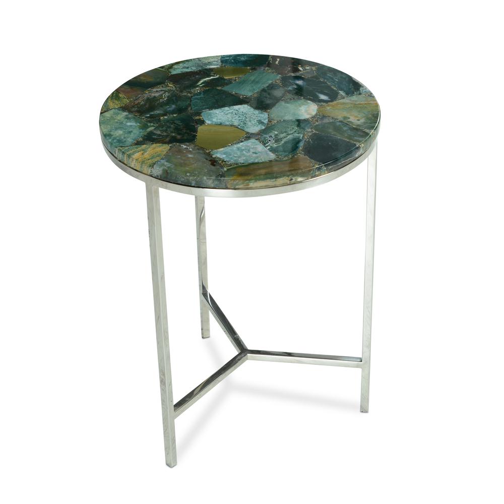 Foster Agate Top Round Chairside Table. Picture 6
