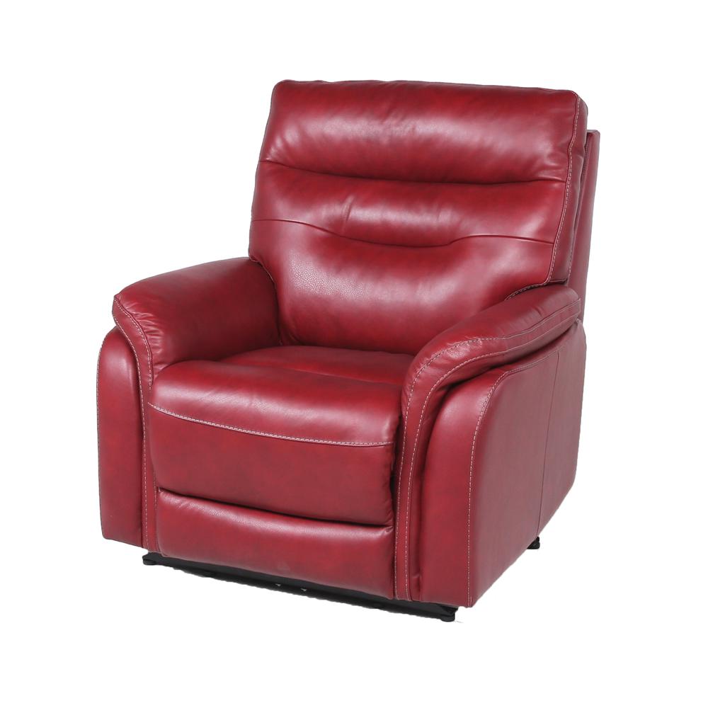 Power Recliner Chair - Dark Red, Dark Red. Picture 7