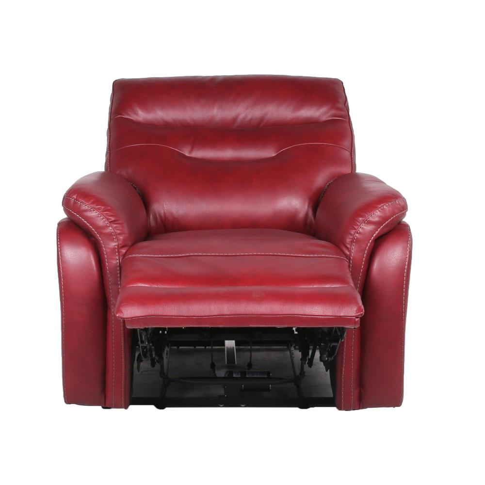 Power Recliner Chair - Dark Red, Dark Red. Picture 8