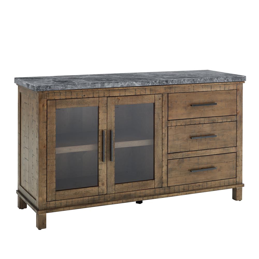 Grayson Gray Marble Top Server. Picture 2