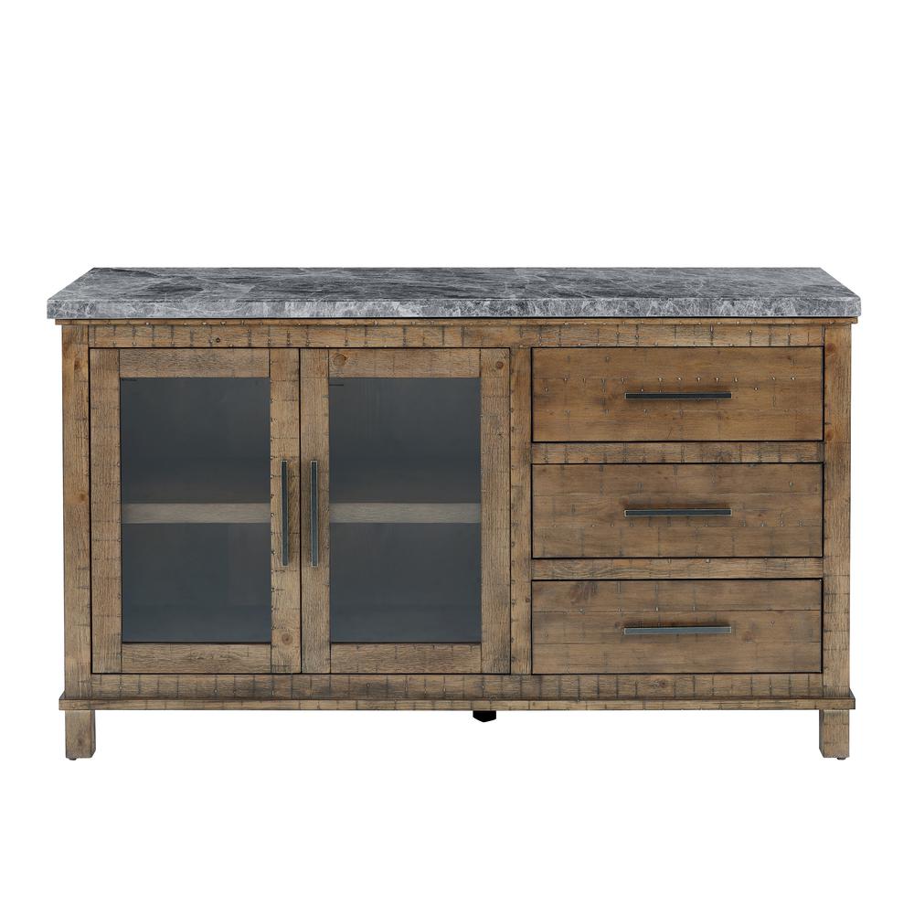 Grayson Gray Marble Top Server. Picture 4