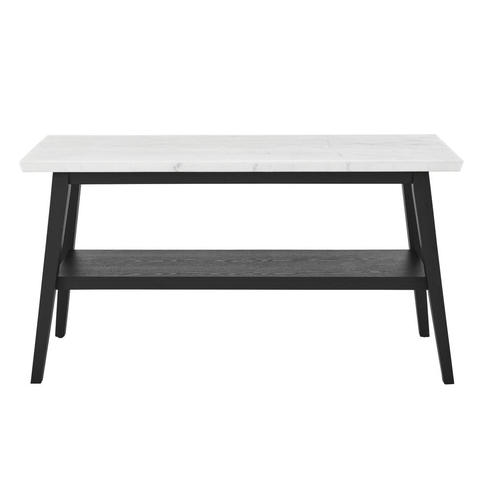 Vida-Black White Marble Top Sofa Table. Picture 1