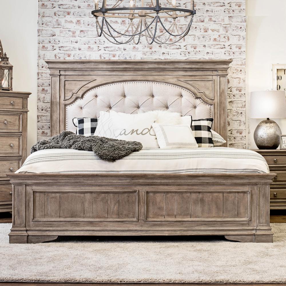 Highland Park King Bed - Driftwood. Picture 1
