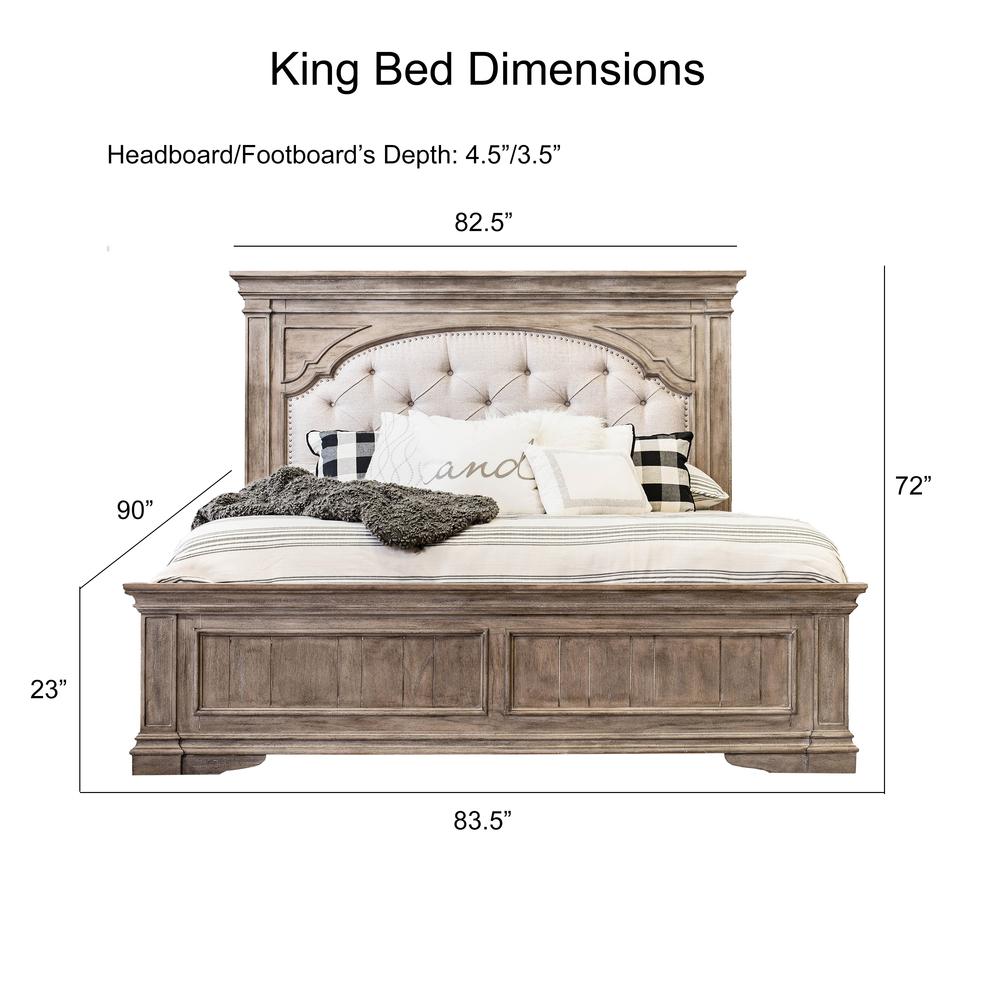 Highland Park King Bed - Driftwood. Picture 6