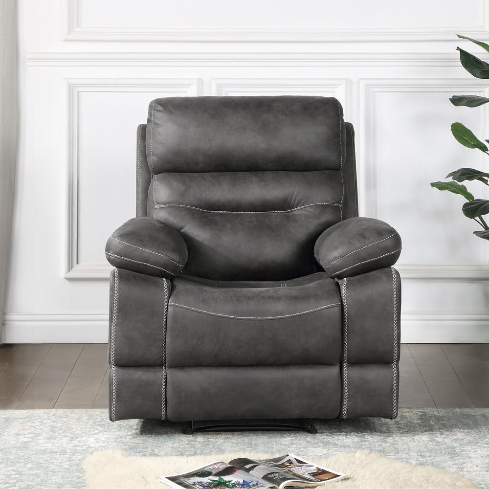 Rudger Gray Manual Recliner. Picture 2