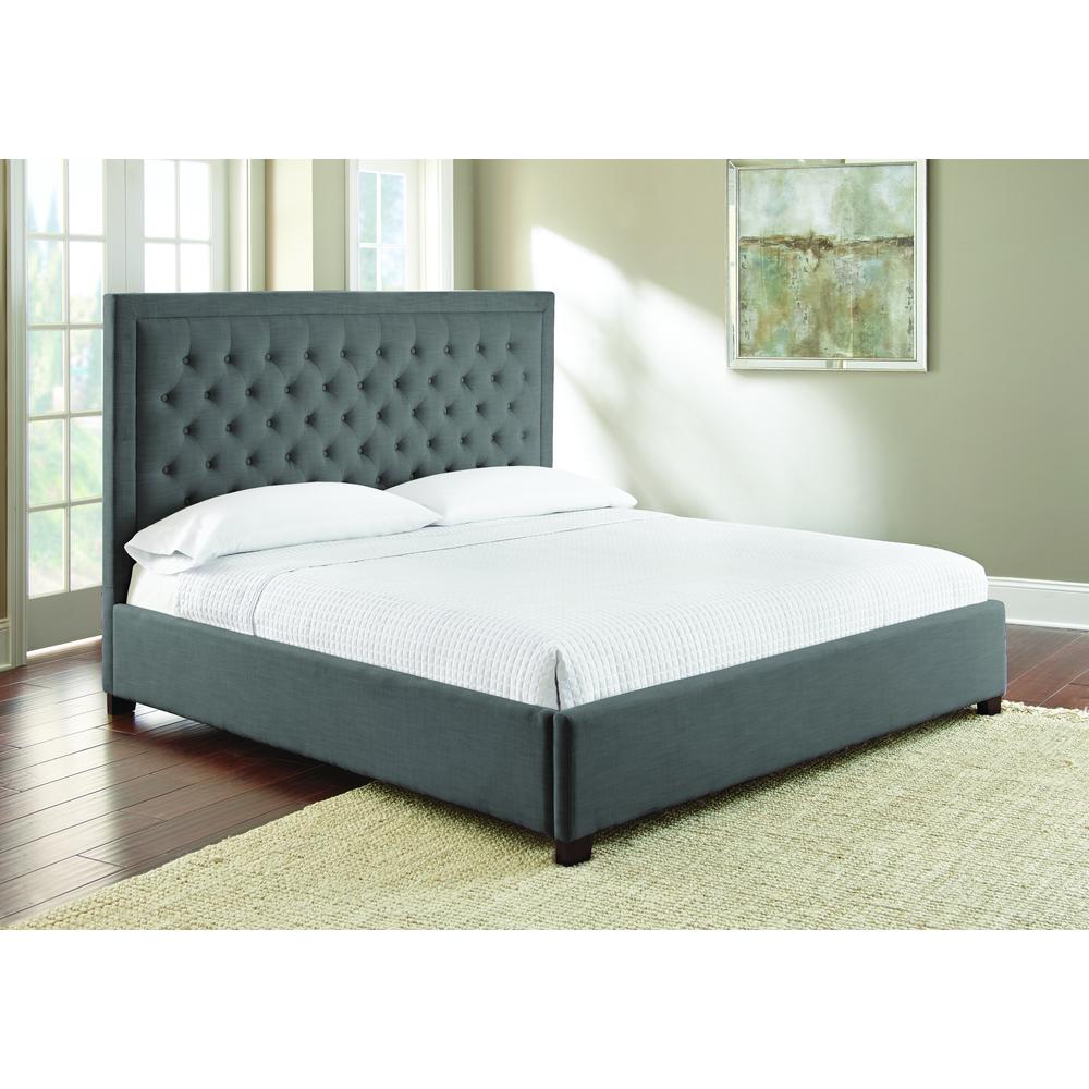 Isadora King Bed Gray. The main picture.