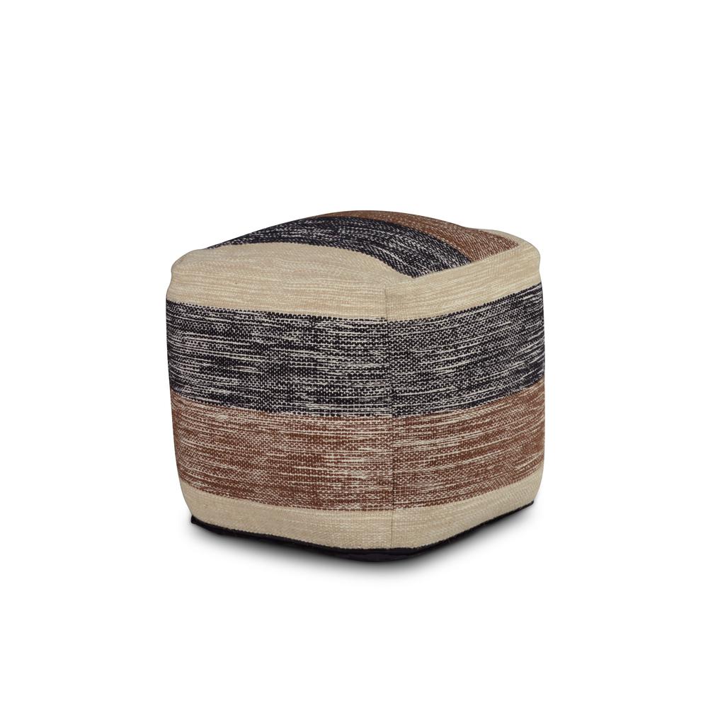 Jamal Square Handwoven Pouf. Picture 2