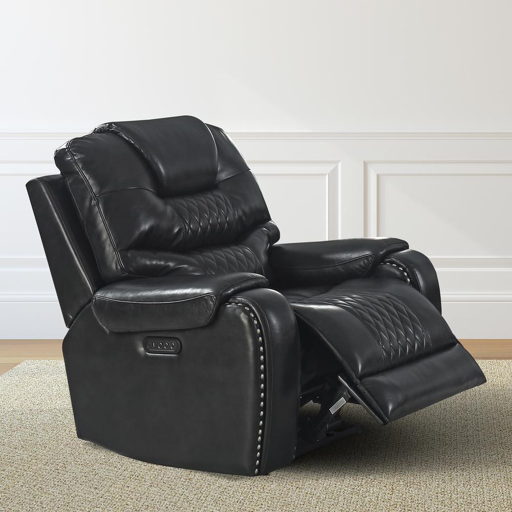 Park Avenue Power Reclining Chair - Black. The main picture.