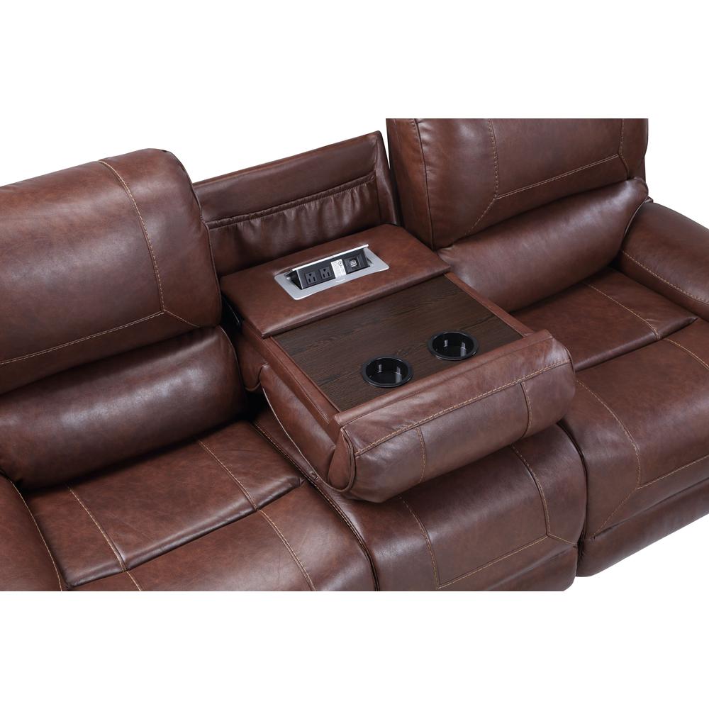 Keily Manual Recliner Sofa - Brown. Picture 7