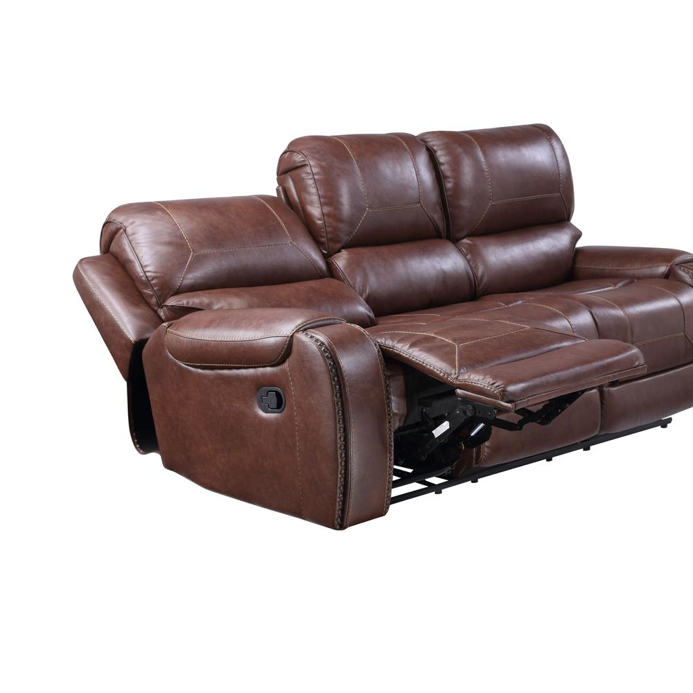 Keily Manual Recliner Sofa - Brown. Picture 8