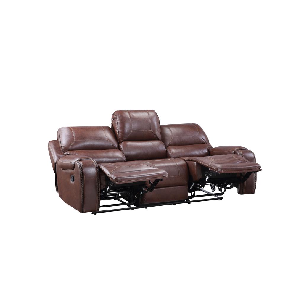 Keily Manual Recliner Sofa - Brown. Picture 9