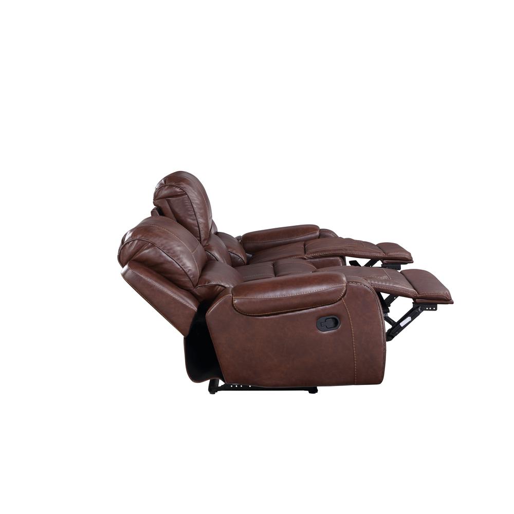 Keily Manual Recliner Sofa - Brown. Picture 11