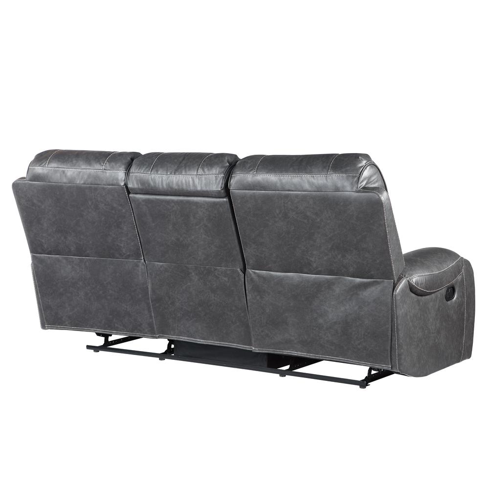Keily Manual Recliner Sofa - Grey. Picture 4