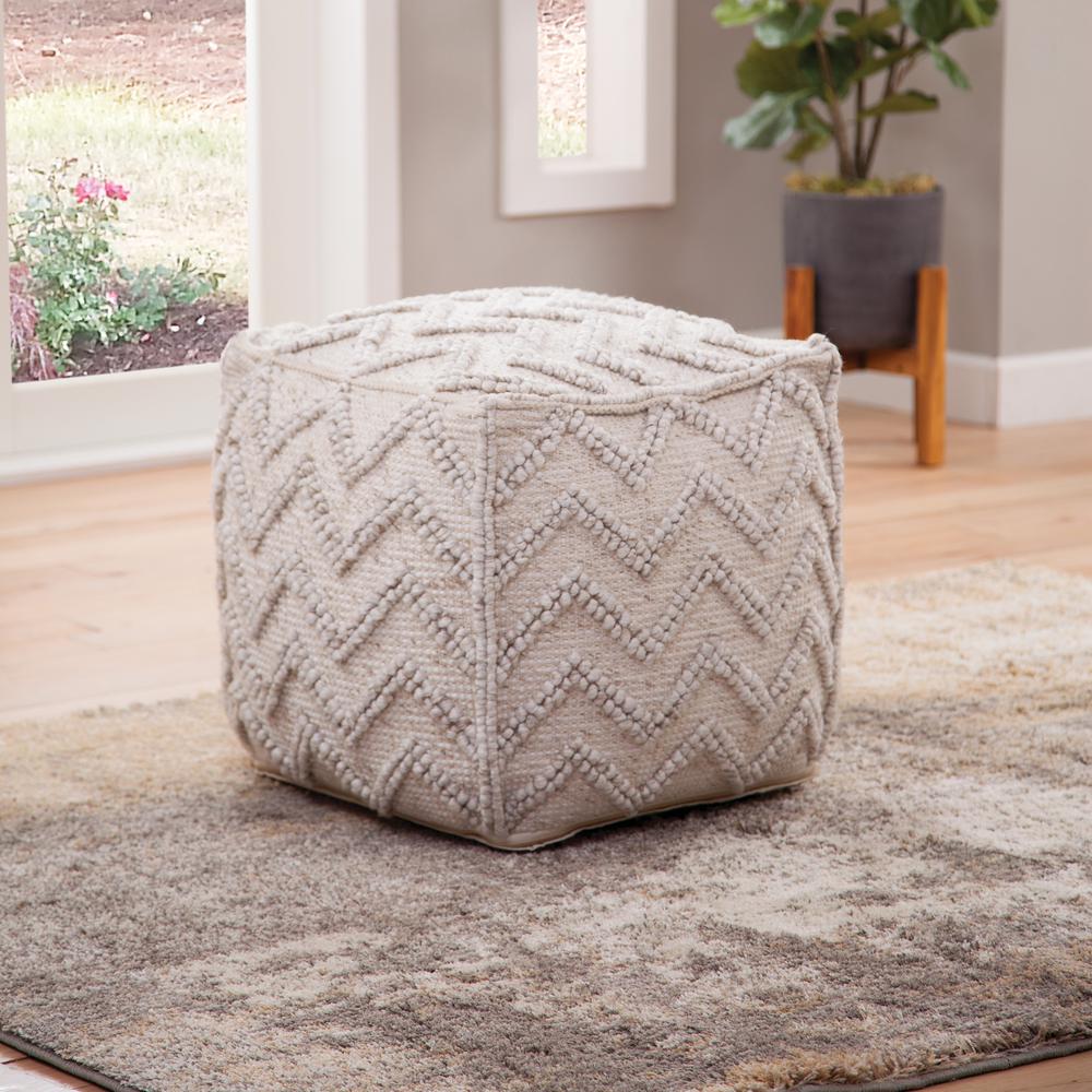 Jamal Square Handwoven Pouf. Picture 4