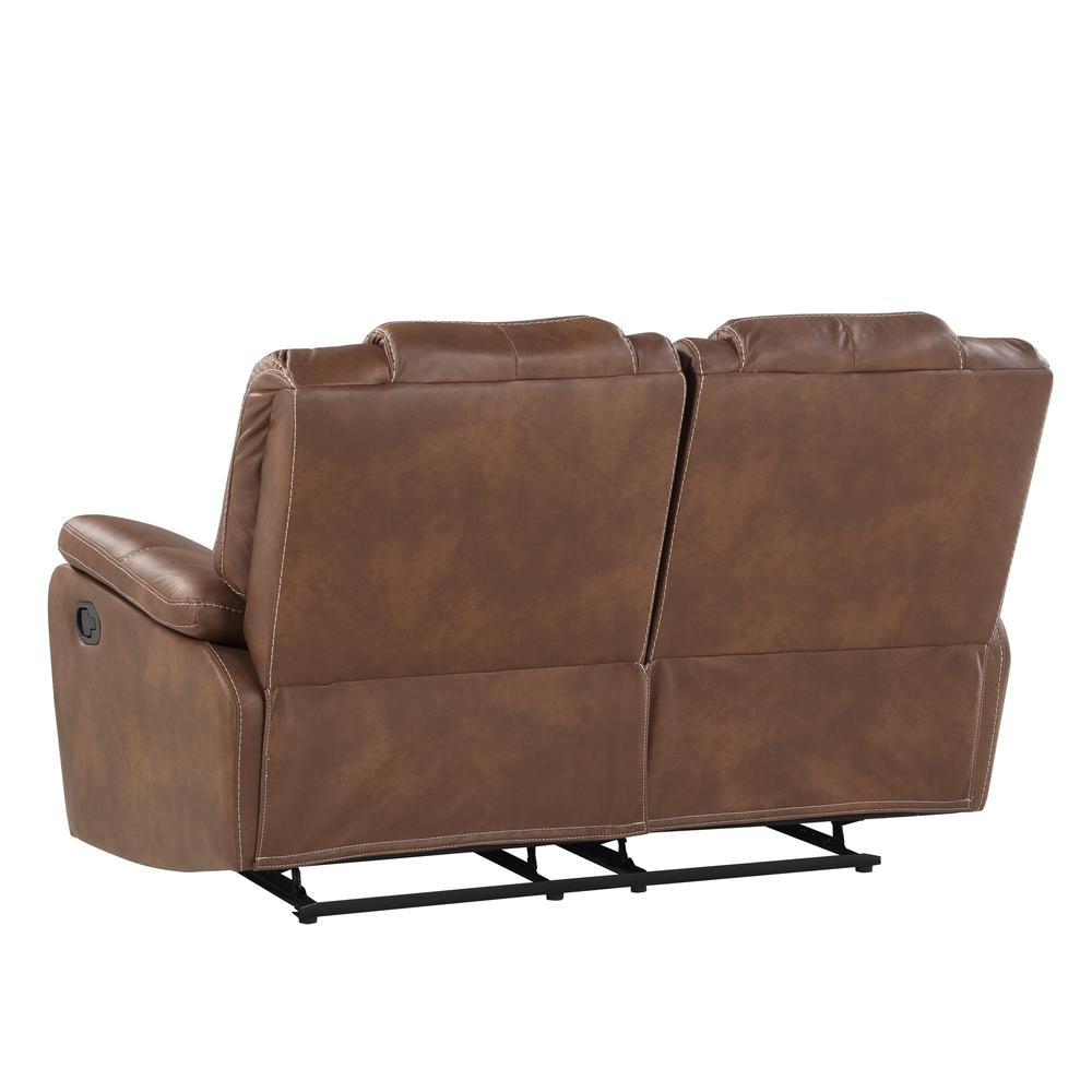Katrine Manual Reclining Loveseat - Brown. Picture 7