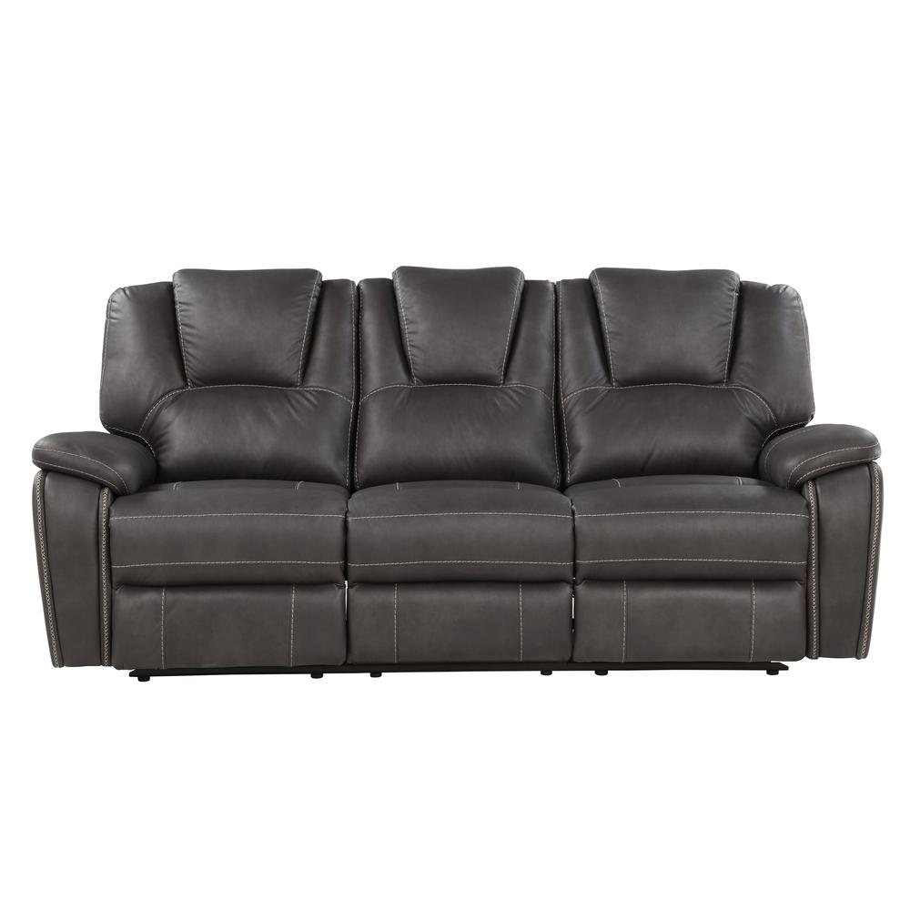 Katrine Manual Reclining Sofa - Charcoal. Picture 3