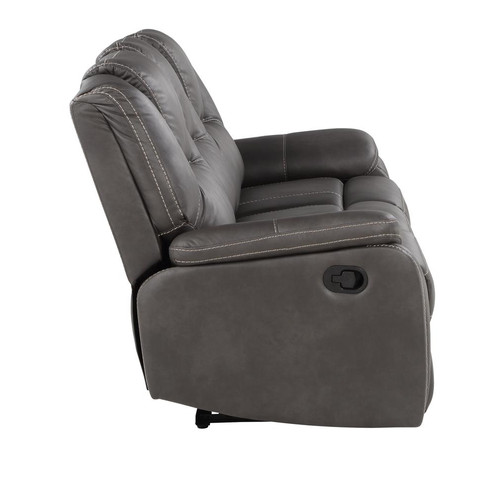 Katrine Manual Reclining Sofa - Charcoal. Picture 7