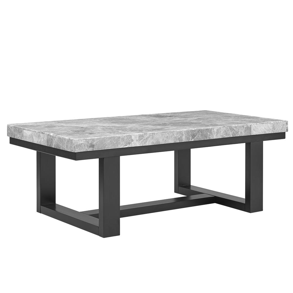 Lucca Gray Marble Cocktail Table. Picture 3