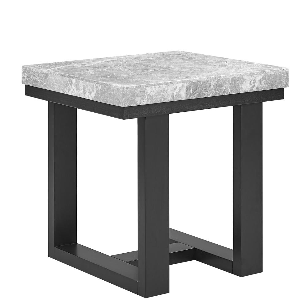 Lucca Gray Marble End Table. Picture 3